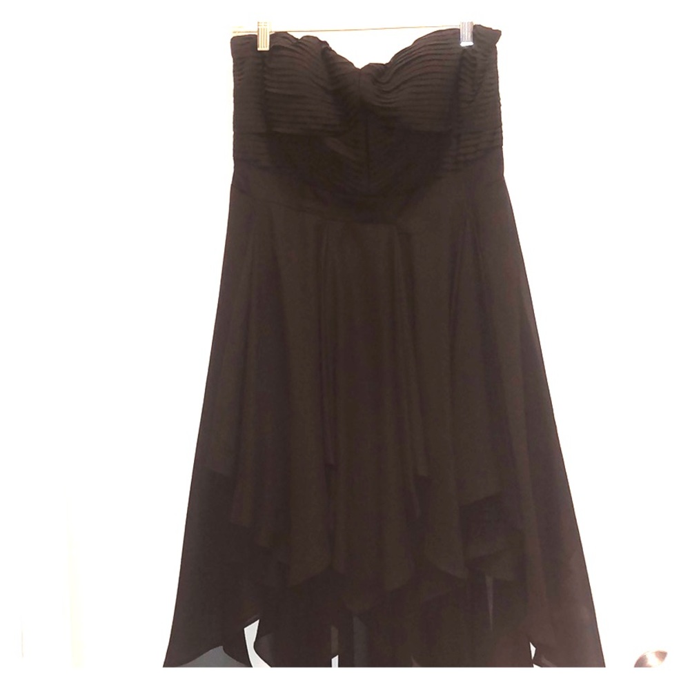 Black strapless dress